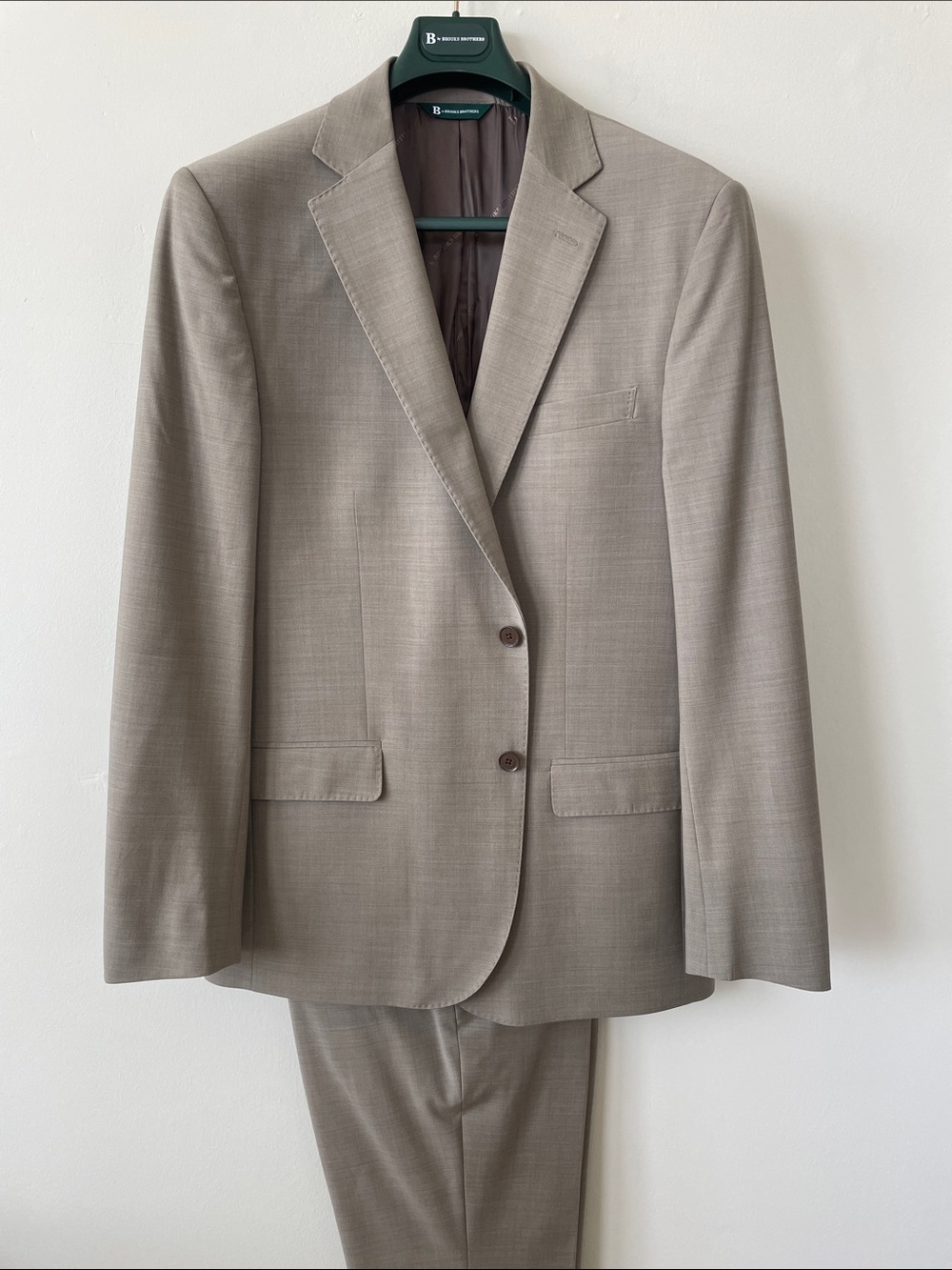 Brooks Brothers Light Taupe Men's Two-Piece Suit
